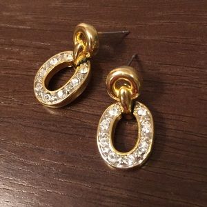💎SALE💎 gold and diamond circle stud earrings